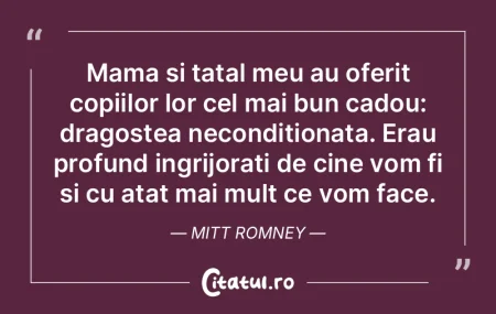 Mama si tatal meu au oferit copiilor lor...