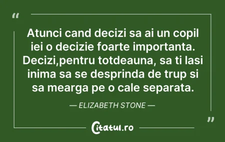 Citeste si: Atunci cand decizi sa ai un copil iei o ...