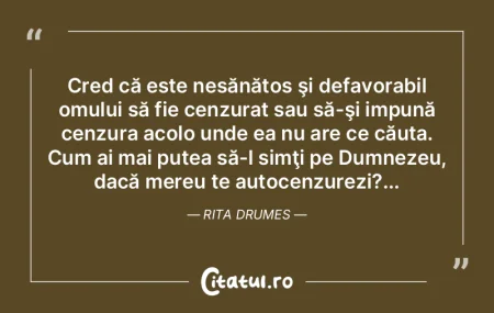 Cred că este nesănătos şi defavorabi... Cred că este nesănătos şi defavorabi...