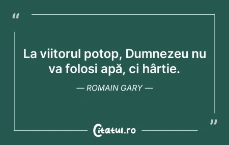 La viitorul potop, Dumnezeu nu va folosi... La viitorul potop, Dumnezeu nu va folosi...