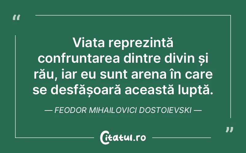 Citat Feodor Mihailovici Dostoievski - citate crestine