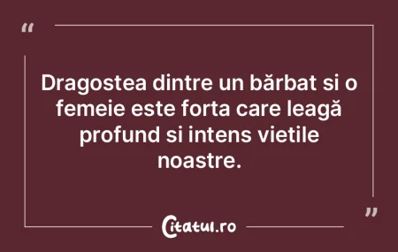 Dragostea dintre un bărbat și o femeie...