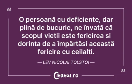 O persoană cu deficiențe, dar plină d... O persoană cu deficiențe, dar plină d...