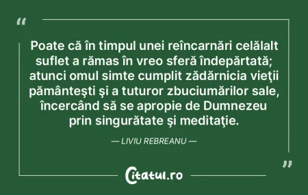 Poate că în timpul unei reîncarnări ... Poate că în timpul unei reîncarnări ...