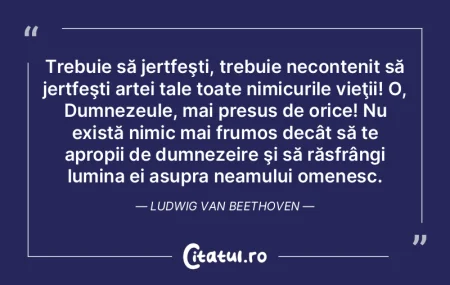 Trebuie să jertfeşti, trebuie neconten... Trebuie să jertfeşti, trebuie neconten...