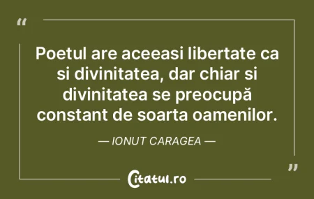 Poetul are aceeași libertate ca și div...