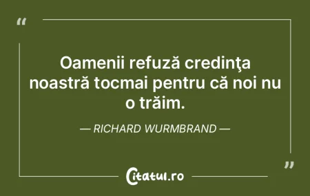 Oamenii refuză credinţa noastră tocma... Oamenii refuză credinţa noastră tocma...