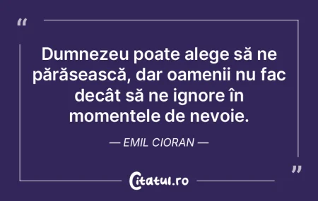 Dumnezeu poate alege să ne părăseascÄ... Dumnezeu poate alege să ne părăseascÄ...