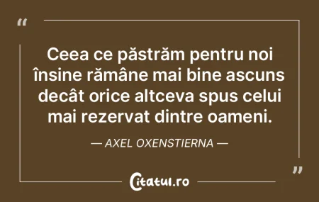 Ceea ce păstrăm pentru noi înÈ™ine rÄ... Ceea ce păstrăm pentru noi înÈ™ine rÄ...