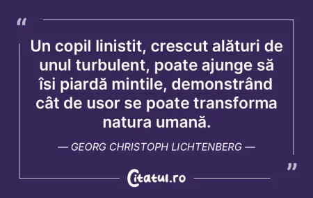 Un copil liniștit, crescut alături de ... Un copil liniștit, crescut alături de ...
