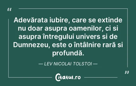Adevărata iubire, care se extinde nu do... Adevărata iubire, care se extinde nu do...