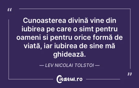 Cunoașterea divină vine din iubirea pe... Cunoașterea divină vine din iubirea pe...