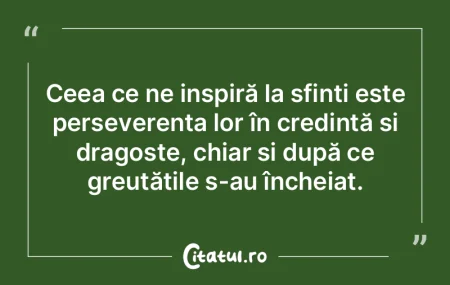 Ceea ce ne inspiră la sfinți este pers... Ceea ce ne inspiră la sfinți este pers...