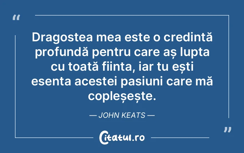 Citat John Keats - citate crestine