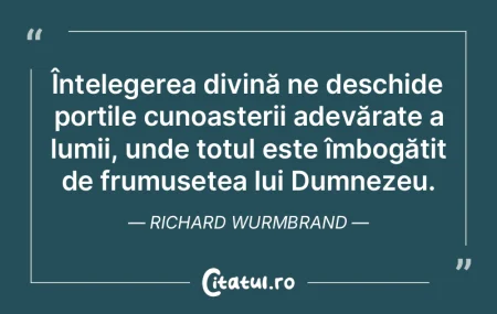 Înțelegerea divină ne deschide porți...