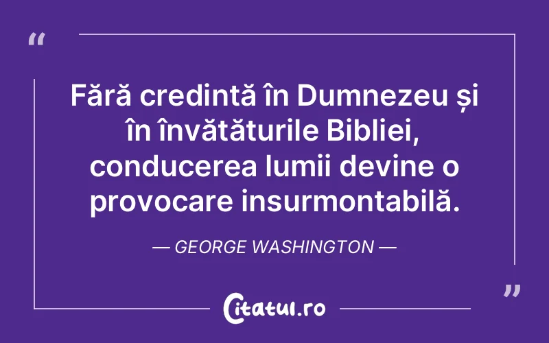 Citat George Washington - citate crestine