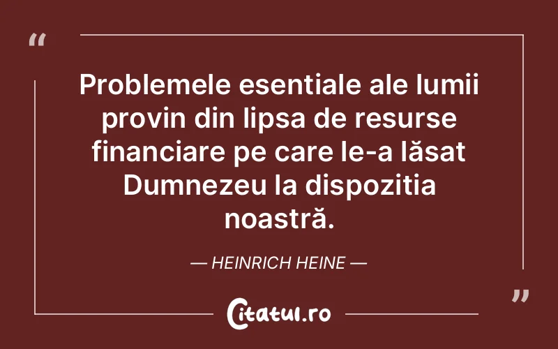 Citat Heinrich Heine - citate crestine