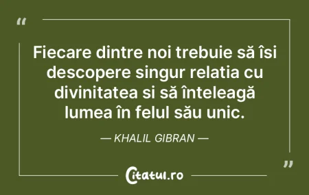 Fiecare dintre noi trebuie să își des... Fiecare dintre noi trebuie să își des...