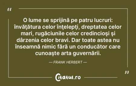 O lume se sprijină pe patru lucruri: î... O lume se sprijină pe patru lucruri: î...