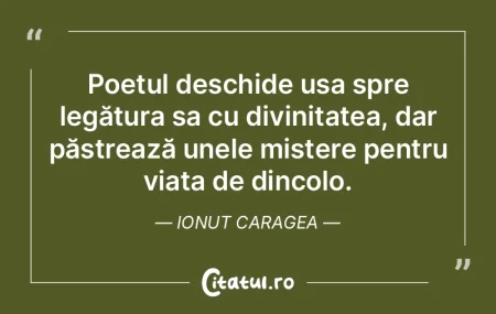 Poetul deschide ușa spre legătura sa c... Poetul deschide ușa spre legătura sa c...