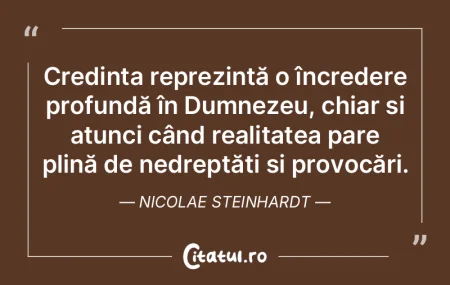 Credința reprezintă o încredere profu... Credința reprezintă o încredere profu...