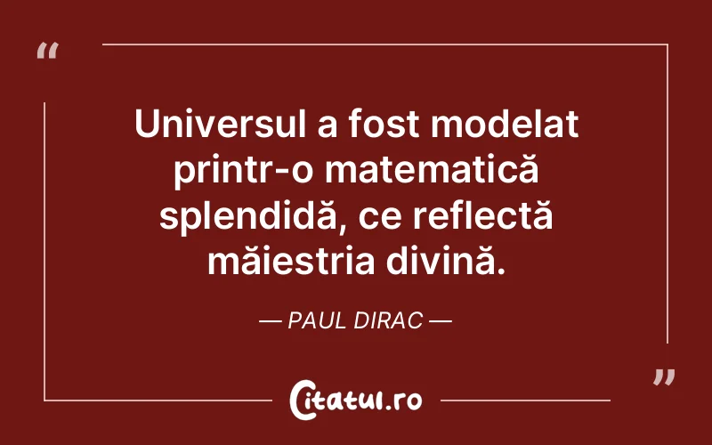 Citat Paul Dirac - citate crestine