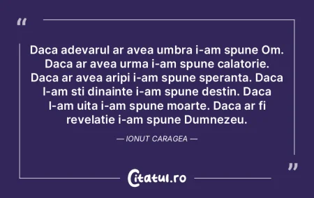 Daca adevarul ar avea umbra i-am spune O... Daca adevarul ar avea umbra i-am spune O...