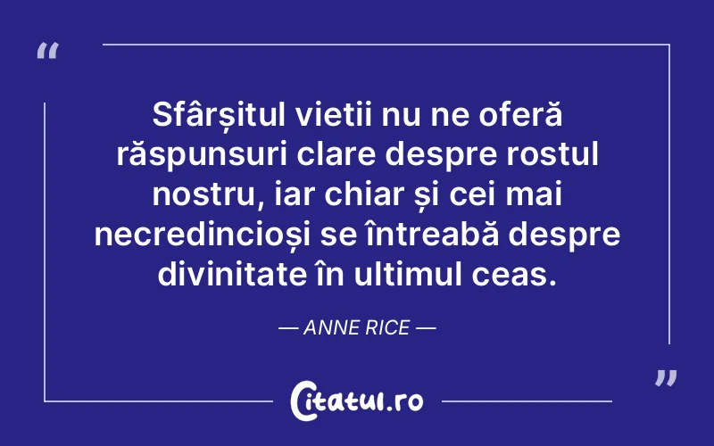 Citat Anne Rice - citate crestine