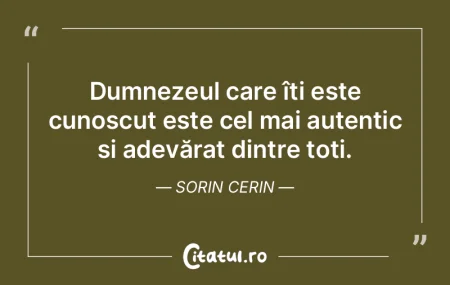 Dumnezeul care îți este cunoscut este ... Dumnezeul care îți este cunoscut este ...