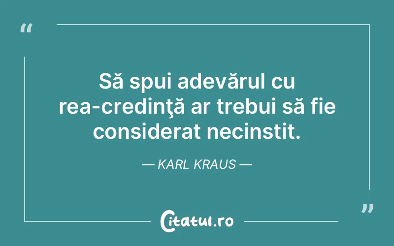 Citat Karl Kraus - citate crestine