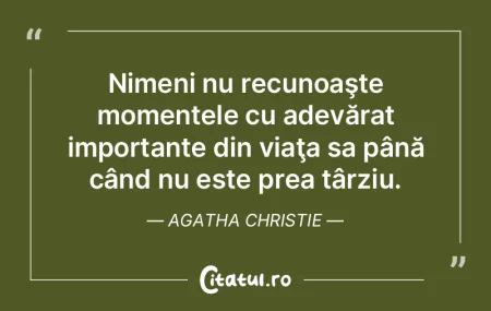 Nimeni nu recunoaÅŸte momentele cu adevÄ... Nimeni nu recunoaÅŸte momentele cu adevÄ...