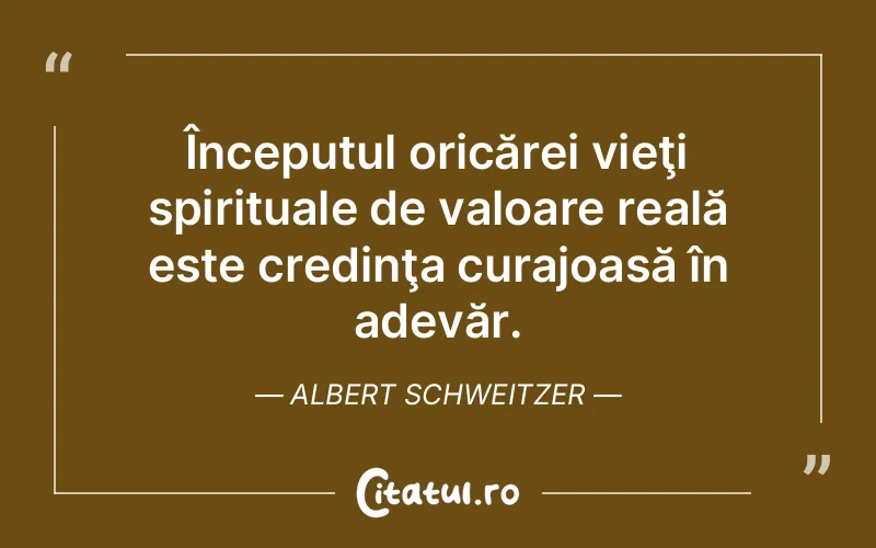 Citat Albert Schweitzer - citate crestine