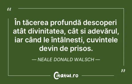 În tăcerea profundă descoperi atât d... În tăcerea profundă descoperi atât d...