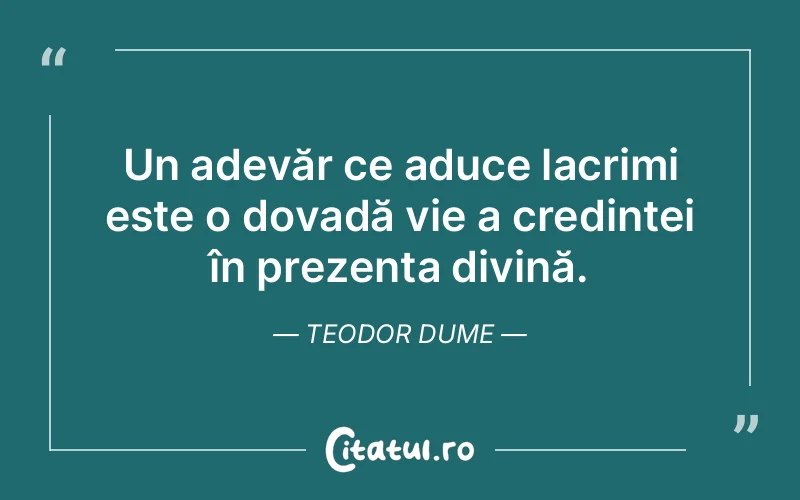 Citat Teodor Dume - citate crestine