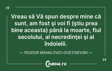 Vreau să Vă spun despre mine că sunt,... Vreau să Vă spun despre mine că sunt,...