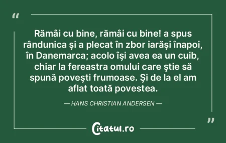Rămâi cu bine, rămâi cu bine! a spus... Rămâi cu bine, rămâi cu bine! a spus...