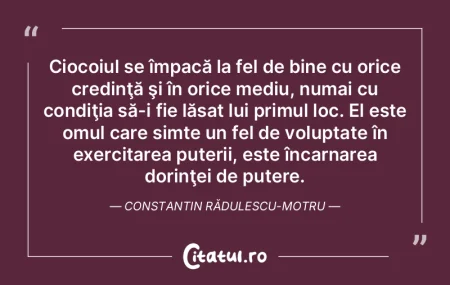 Ciocoiul se împacă la fel de bine cu o...