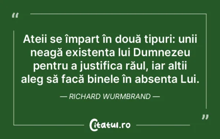 Ateii se împart în două tipuri: unii ... Ateii se împart în două tipuri: unii ...