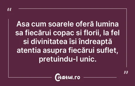 Așa cum soarele oferă lumina sa fiecă... Așa cum soarele oferă lumina sa fiecă...