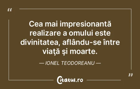 Cea mai impresionantă realizare a omulu... Cea mai impresionantă realizare a omulu...