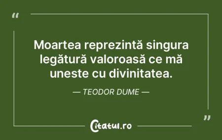 Moartea reprezintă singura legătură v... Moartea reprezintă singura legătură v...
