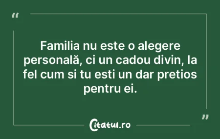 Familia nu este o alegere personală, ci... Familia nu este o alegere personală, ci...
