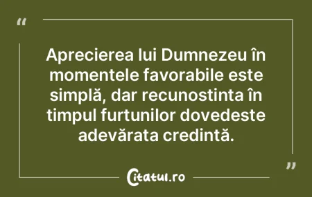 Aprecierea lui Dumnezeu în momentele fa... Aprecierea lui Dumnezeu în momentele fa...