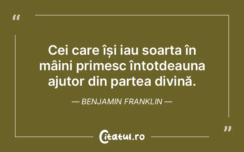 Citat Benjamin Franklin - citate crestine
