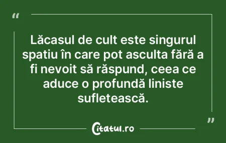 Lăcașul de cult este singurul spațiu ... Lăcașul de cult este singurul spațiu ...