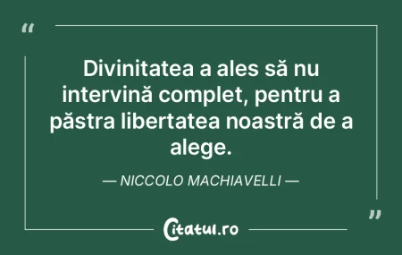 Divinitatea a ales să nu intervină com... Divinitatea a ales să nu intervină com...