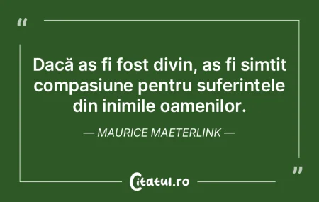 Dacă aș fi fost divin, aș fi simțit ... Dacă aș fi fost divin, aș fi simțit ...