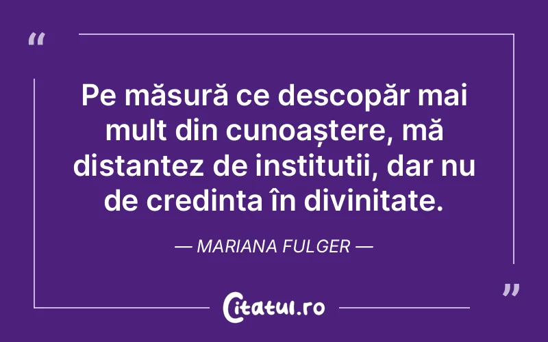 Citat Mariana Fulger - citate crestine