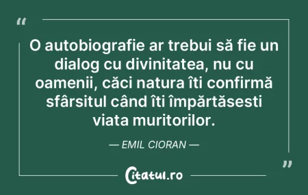O autobiografie ar trebui să fie un dia... O autobiografie ar trebui să fie un dia...