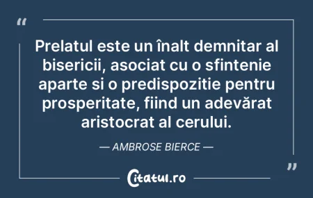 Prelatul este un înalt demnitar al bise... Prelatul este un înalt demnitar al bise...